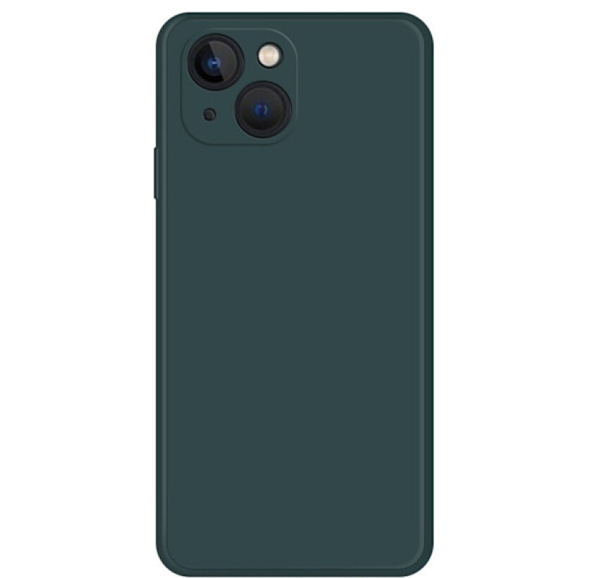 Skrått gummiert anti-falldeksel for iPhone 13 - Svartgrønn