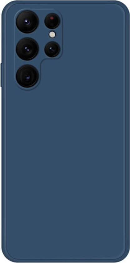 Avfaset gummiert anti-falldeksel for Samsung Galaxy S22 Ultra - Mørkeblå