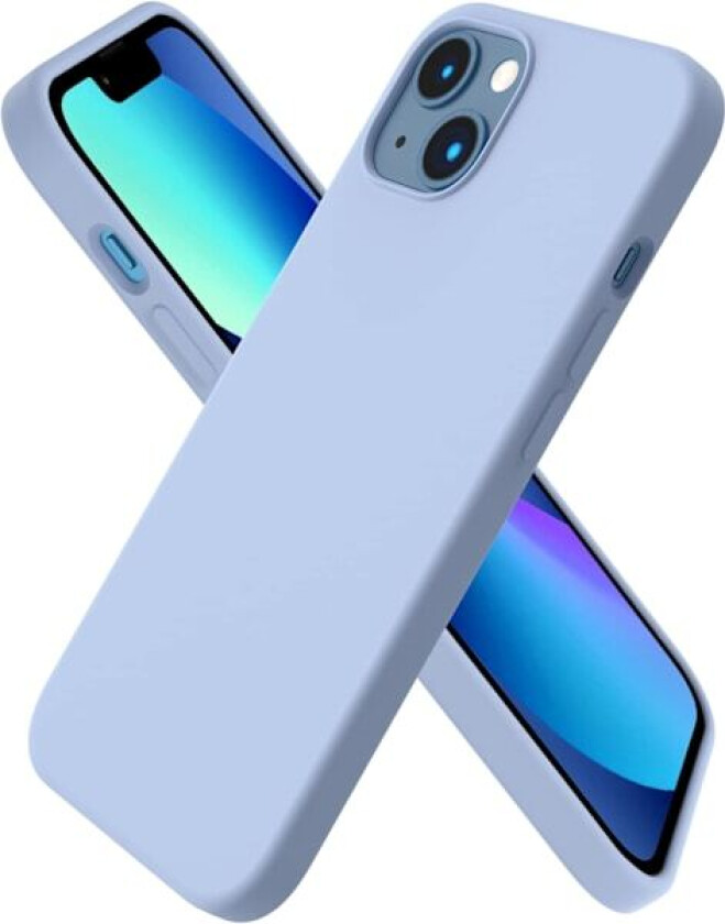 iPhone 13 Deksel, Flytende Silikondeksel for 6,1 Tommers iPhone 13, Ultratynt Deksel, Full Dekning Støtsikkert Beskyttende Mykt Deksel (Alpine Blue)