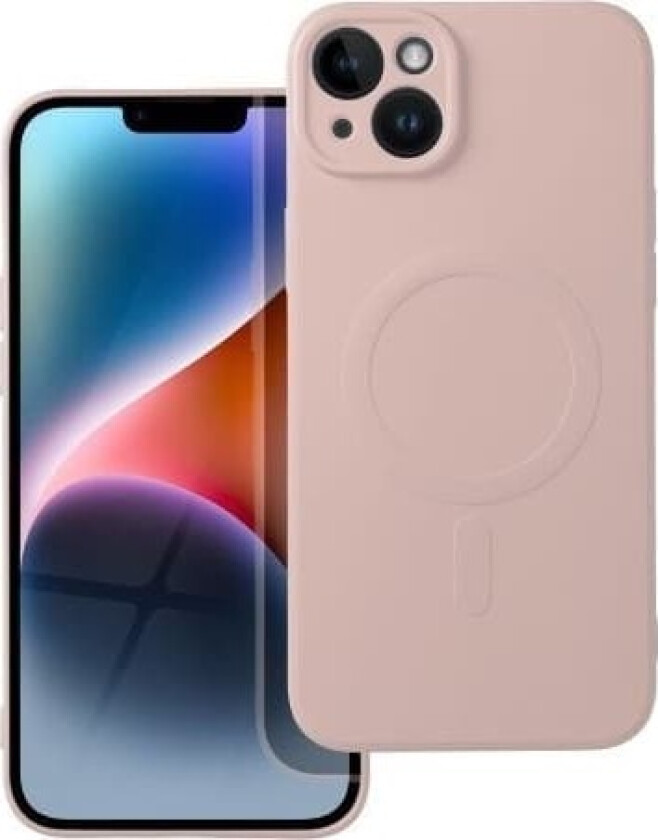 OEM SILIKONE MAG COVER-deksel kompatibel med MagSafe for IPHONE 14 Plus rosa