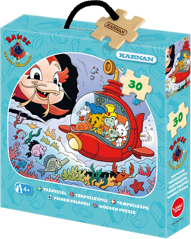 Kärnan Trepuslespill Bamse og Havets Hemmelighet 30 Brikker - Barnepuslespill - Tre
