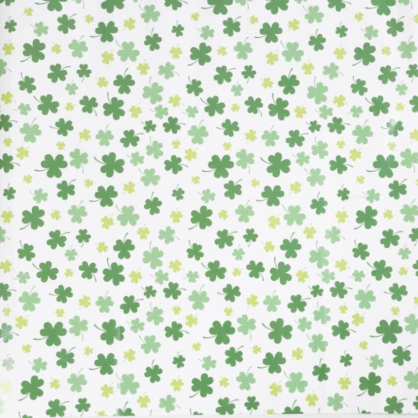 Bilde av Gavepapir Creativ Company Grønn Kløver 100 m