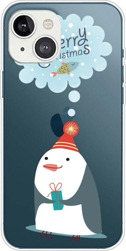 iPhone 13 Fleksibelt Jule Deksel i Plast - Pingvin