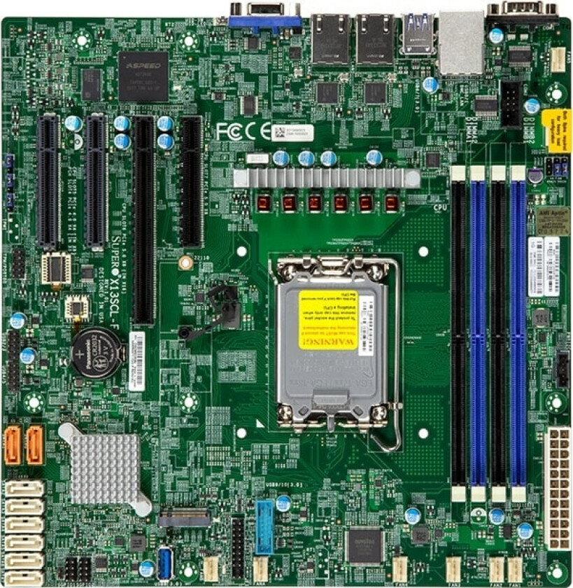 X13SCL-F Hovedkort - Intel C262 - Intel LGA1700 socket - DDR5 RAM - Micro-ATX
