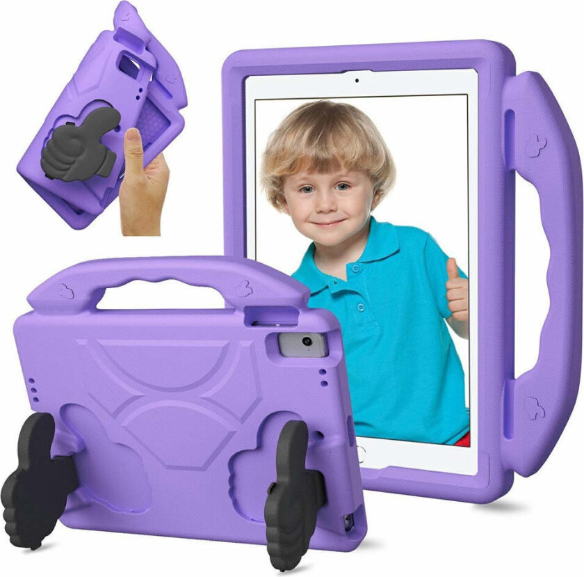 iPad 9.7" (2018 / 2017) / Air 2 / Air Barn Deksel m. Thumb Kickstand - Lilla