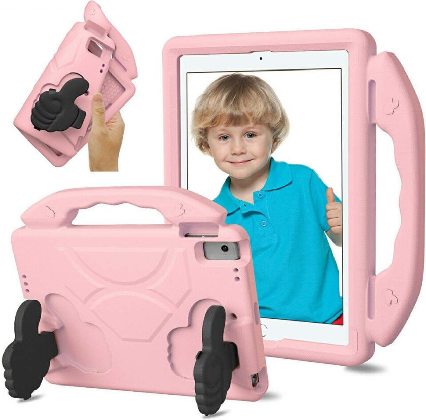 iPad 9.7" (2018 / 2017) / Air 2 / Air Barn Deksel m. Thumb Kickstand - Rosa