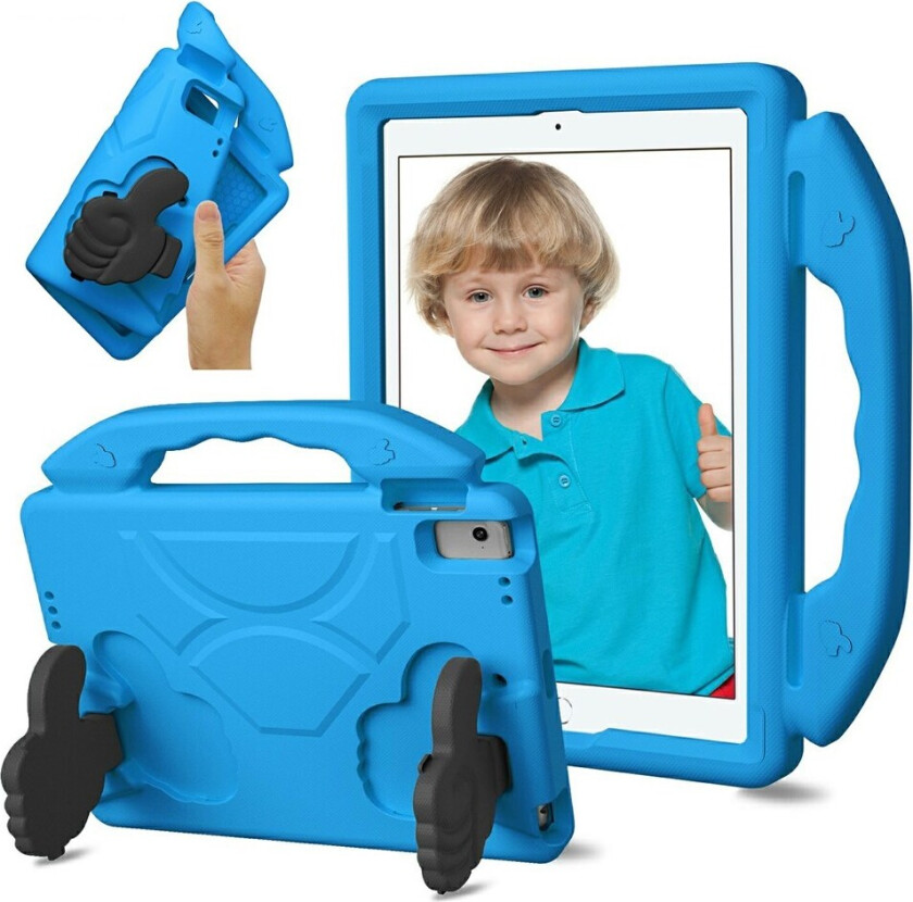 iPad 9.7" (2018 / 2017) / Air 2 / Air Barn Deksel m. Thumb Kickstand - Blå