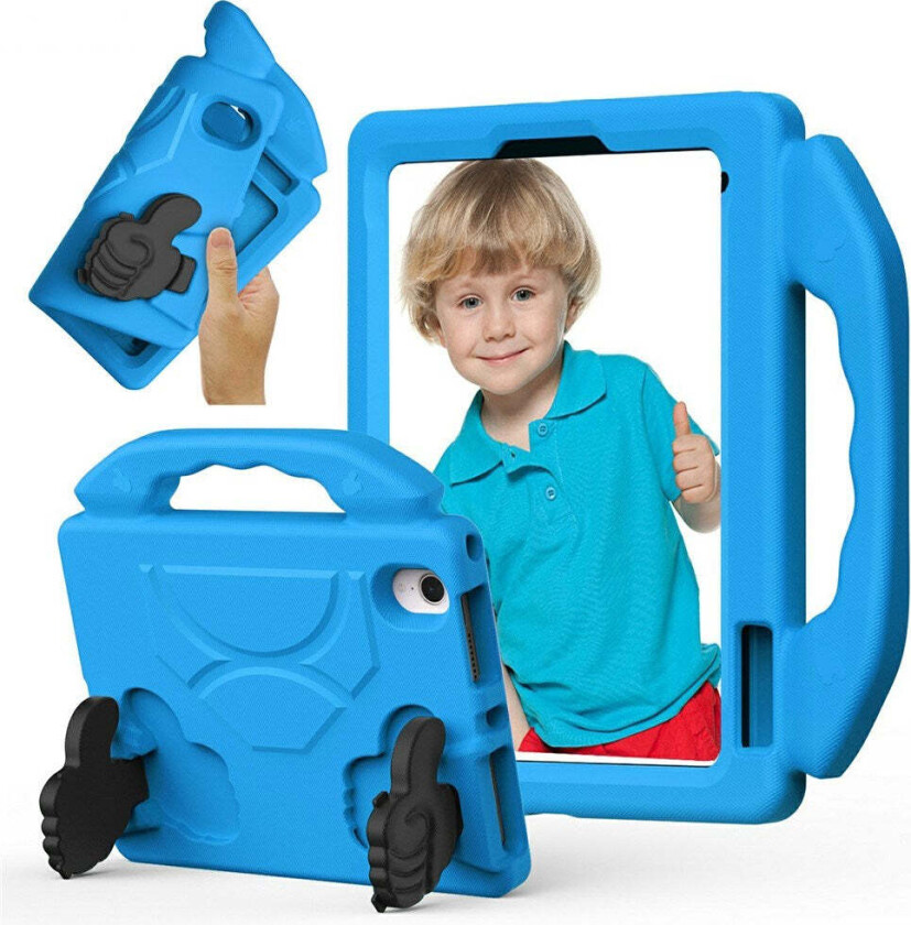 iPad Mini (2024 / 2021) Barn Deksel m. Thumb Kickstand - Blå