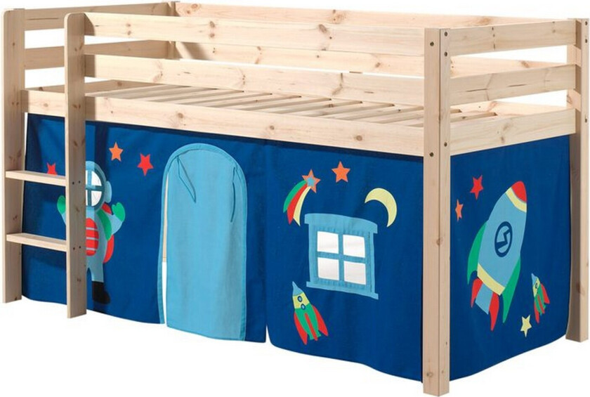 Middelseng med gardin Pino Astro Naturlig, Naturlig, Uten sklie, Uten tunnel, Ingen lommer - Naturlig, Naturlig, Uten sklie, Uten tunnel, Ingen lommer