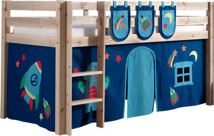 Middelseng med gardin Pino Astro Naturlig, Naturlig, Uten sklie, Uten tunnel, 3 - Naturlig, Naturlig, Uten sklie, Uten tunnel, 3