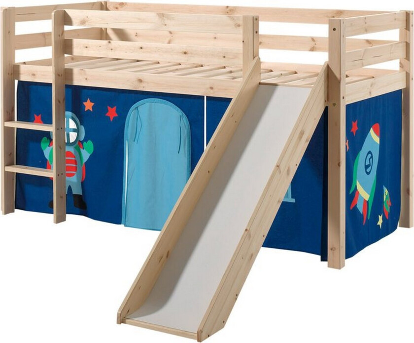 Middelseng med gardin Pino Astro Naturlig, Naturlig, Med sklie, Uten tunnel, Ingen lommer - Naturlig, Naturlig, Med sklie, Uten tunnel, Ingen lommer