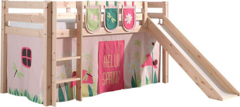 Middelseng med gardin Pino Spring Naturlig, Naturlig, Med sklie, Uten tunnel, 3 - Naturlig, Naturlig, Med sklie, Uten tunnel, 3