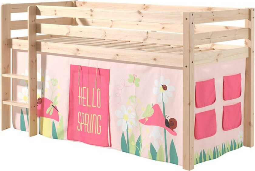 Middelseng med gardin Pino Spring Naturlig, Naturlig, Uten sklie, Uten tunnel, Uten lommer - Naturlig, Naturlig, Uten sklie, Uten tunnel, Uten lommer