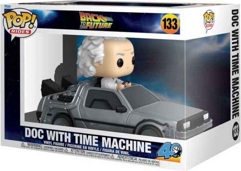 Doc with Time Machine (Pop! Rides Deluxe) Vinylfigur 133 - Funko Pop! - Funko Shop Europe