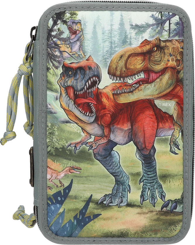 Triple Pencil Case BITE - Grey-Green