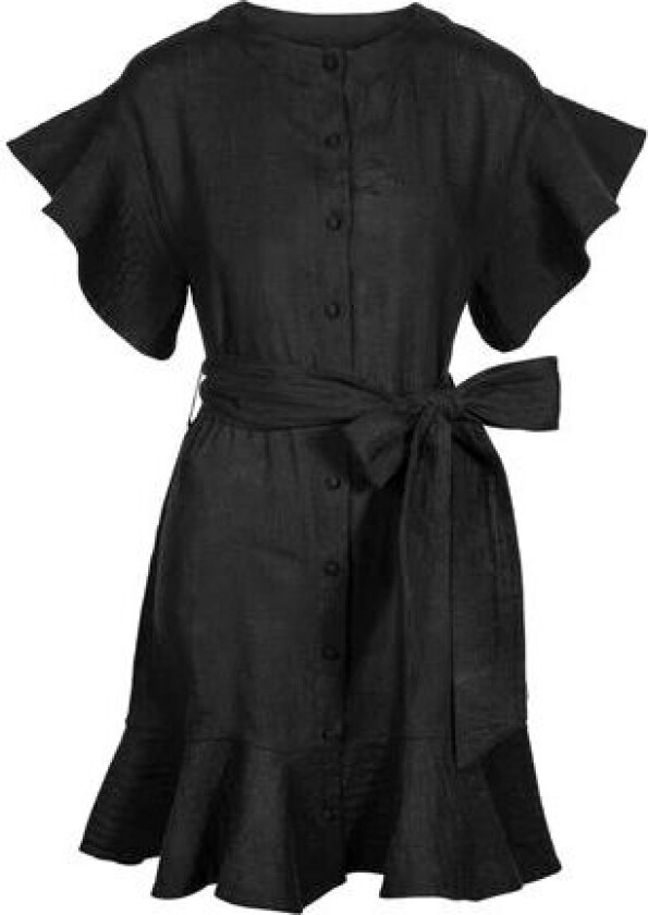 Fia Linen Dress - Black S