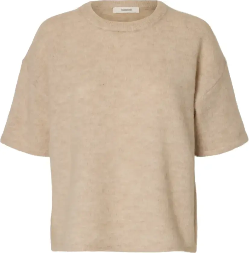 Dame, Strikkevarer, Beige, M