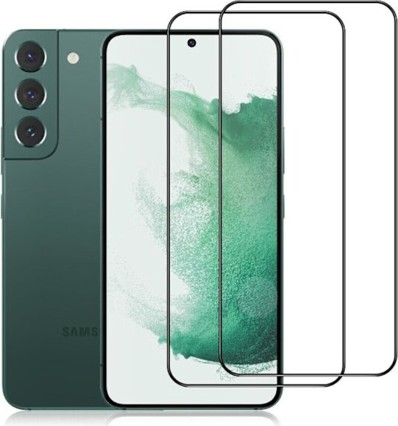 Antifinger og Antiglare Herdet Glass Skjermbeskytter para Samsung S22/S23 - 2-pakning