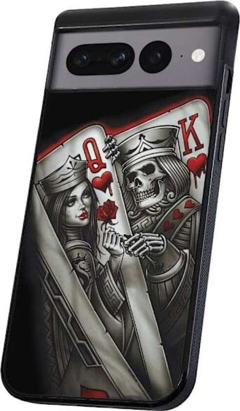 Google Pixel 8A - Deksel/Mobildeksel King Queen Kortstokk