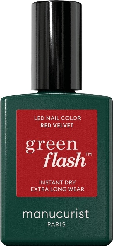 Green Flash Led Nail Polish Velvet Red 15ml
