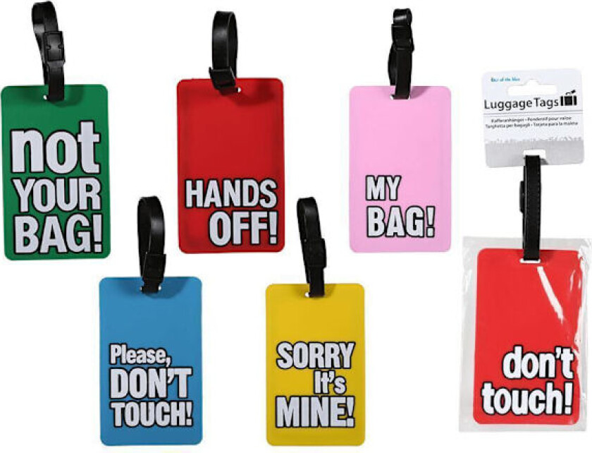 8-Pakning - Bagasjelapp / Tag til Bagasje - Festes på kofferten MultiColor MultiColor