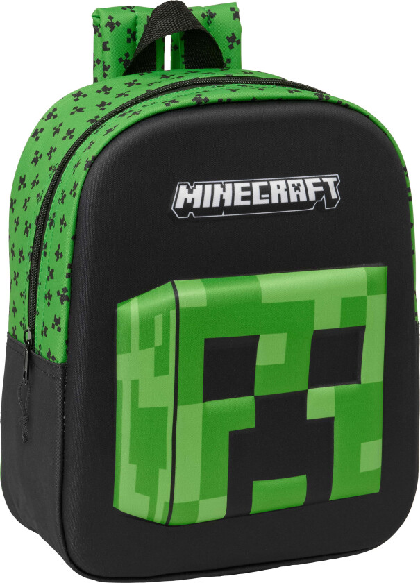 3D Mini Ryggsekk 6L, Svart/Grønn - Ryggsekker - Polyester