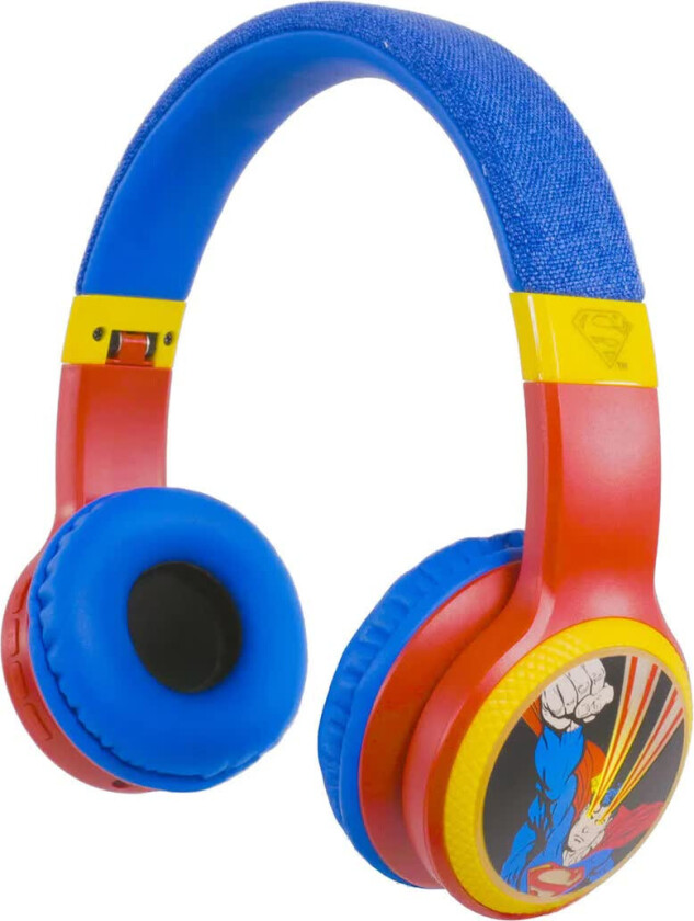 OTL Technologies Superman Trådløse On-Ear Hodesett med LED-lys – Blå