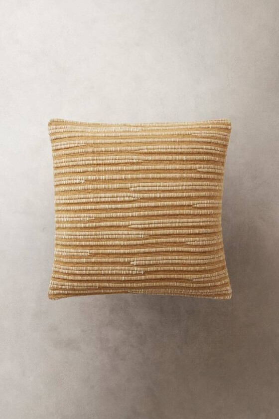 putetrekk 50x50 cm Gul/hvit