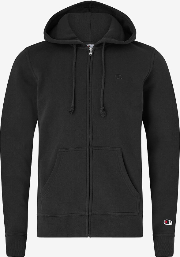 Hettegenser Full Zip Hoodie Sweatshirt - Svart