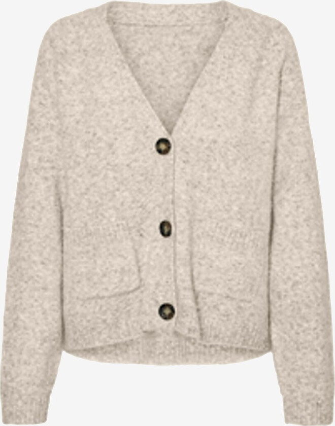 Kardigan vmBoom LS V-neck Button Cardigan - Grå