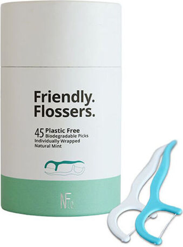 Tannpirker med Tanntråd Friendly Flossers - 1 Pakker