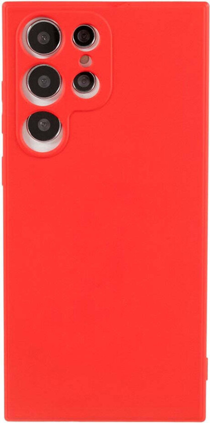Samsung Galaxy S22 Ultra Fôret Fleksibelt Plast Deksel - Rød