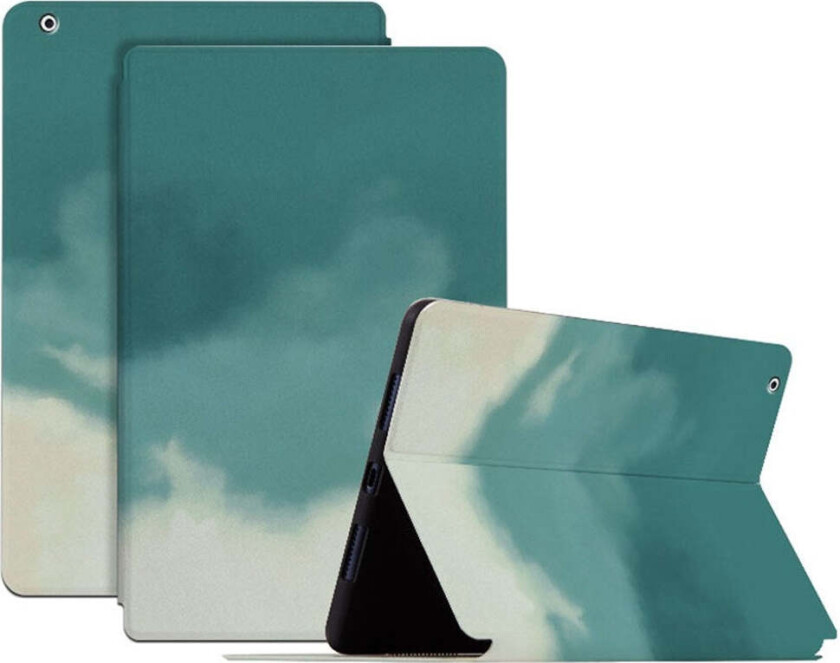 iPad 4 / 3 / 2 Kunstskinn Flip Deksel m. Mønster - Grønn