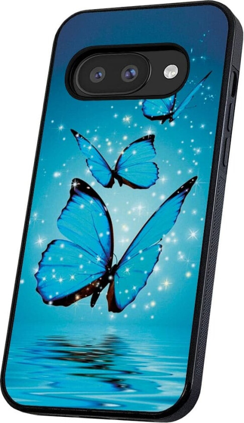 Google Pixel 9A - Deksel/Mobildeksel Glitrende Sommerfugler