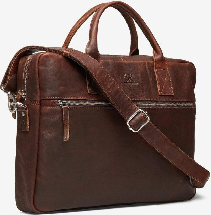 Catania Tobias Skinn Pc veske 15,6" Mørk Brun