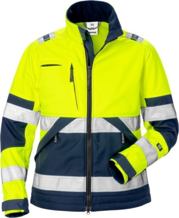 Kansas softshell-jakke for kvinner 125023, gul/marine klasse 2, størrelse L