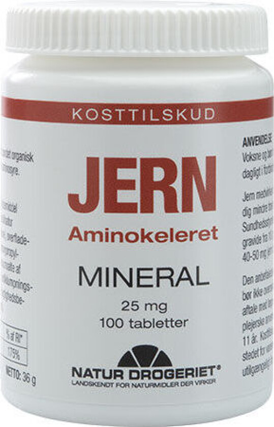 Natur-Drogeriet Jern Complex 25 Mg - 100 Tabletter