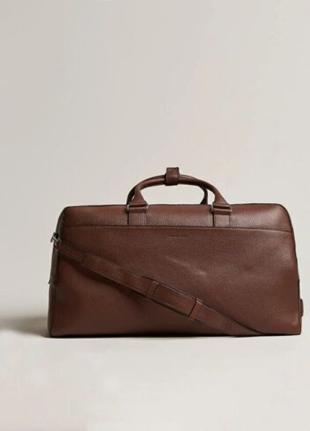 Bilde av Brome Grained Leather Weekendbag Brown