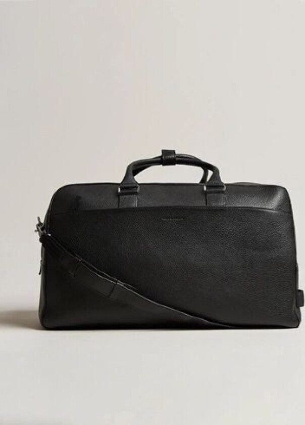 Brome Grained Leather Weekendbag Black