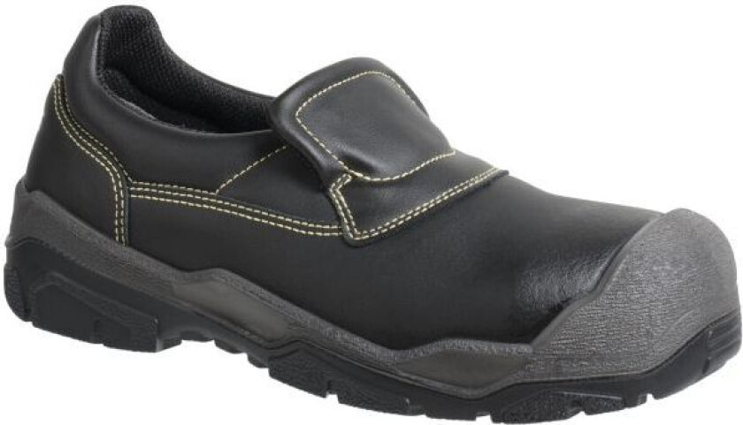 1550 Low Vernesko S2, svart, lær, uten snøring 40