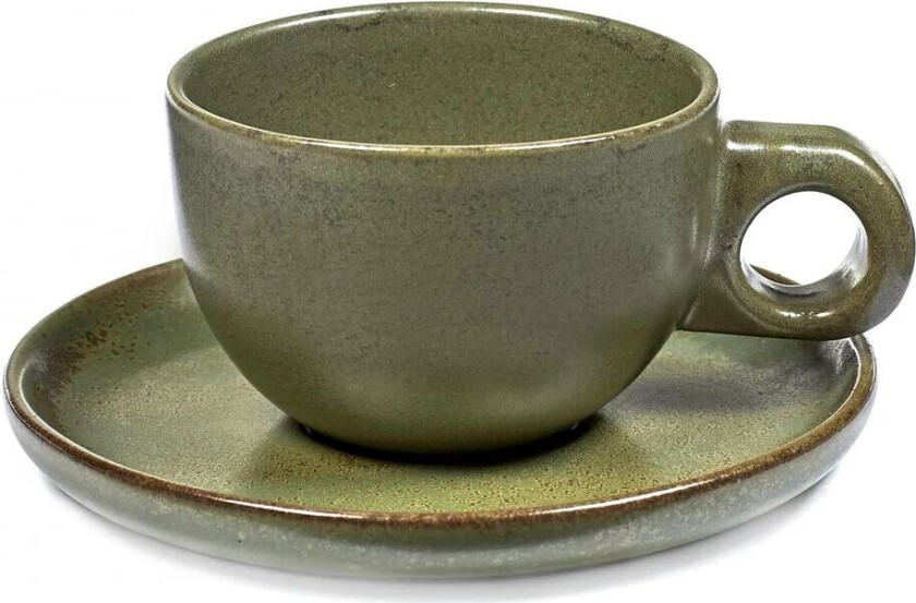 Surface kaffekopp med fat 13 cl Camogreen