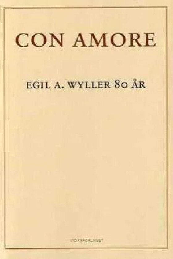 Con amore av Egil A. Wyller