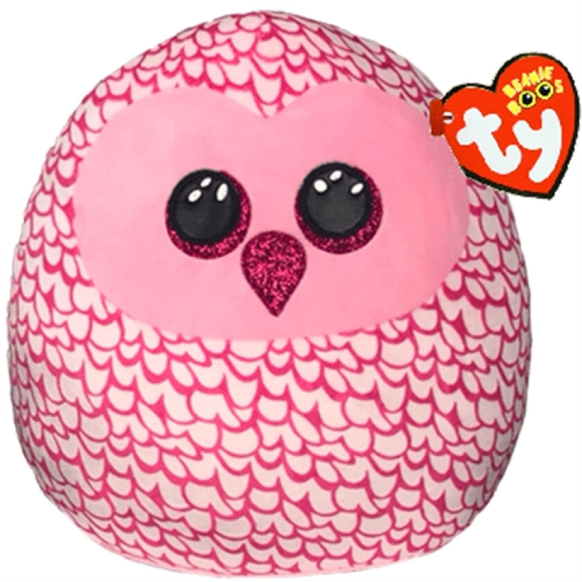 TY Bamse TY Pinky Pink Owl Squish 35Cm