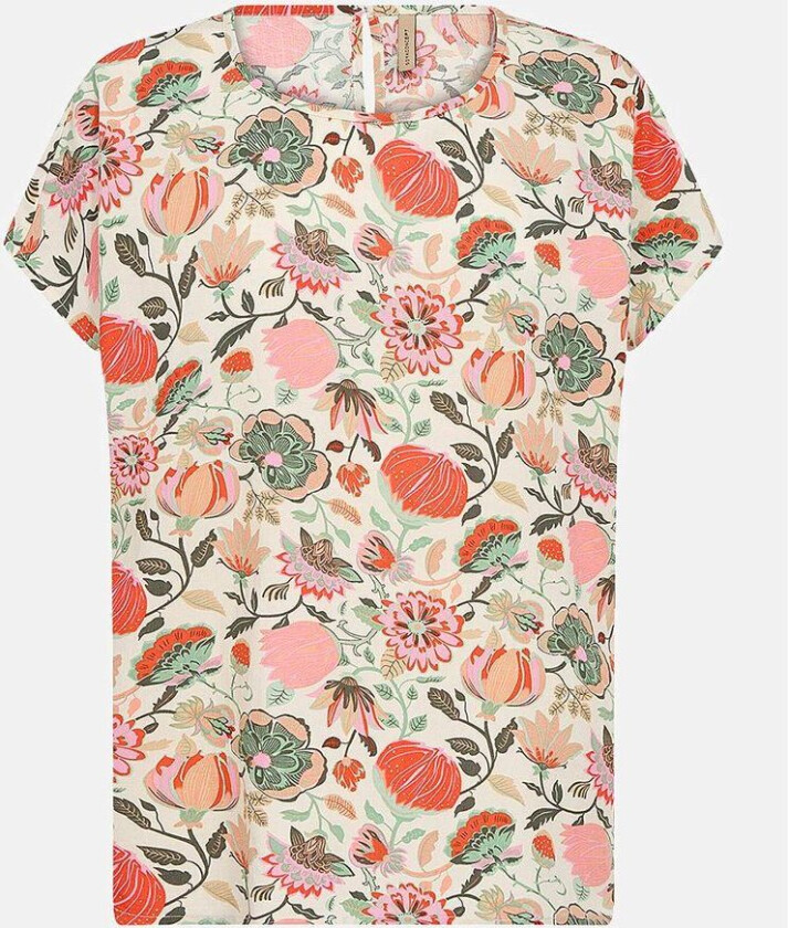 Bluse med kort erme og et blomstermønster Sammy XXL (46)