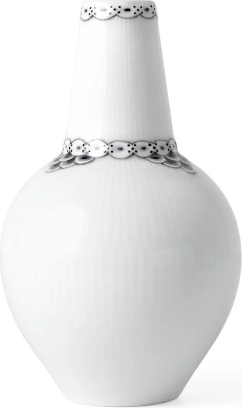 Black Lace vase 11,5 cm Svart-hvit