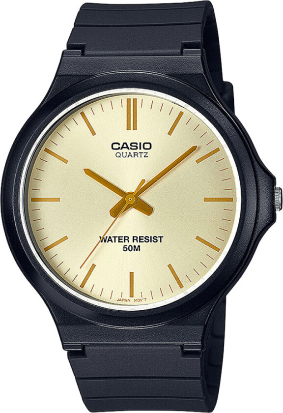 Classic MW-240-9E3VEF - Kvarts - Sort - Herreklokker - Resin - Akryl