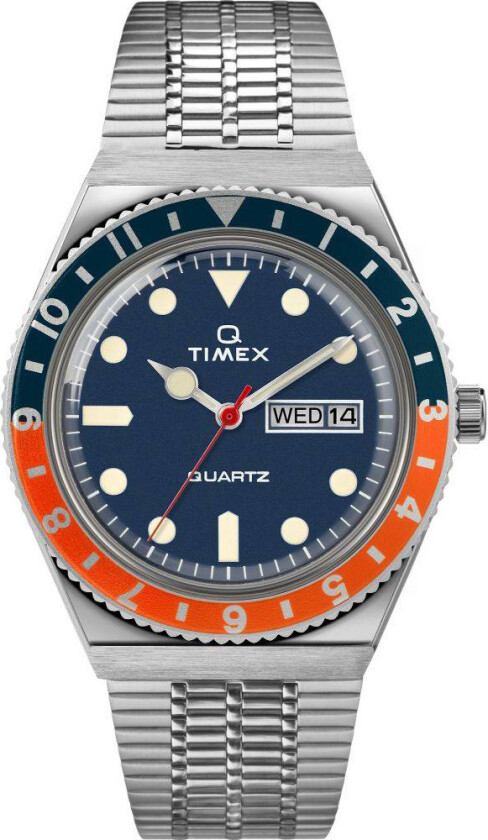 Q Reissue 38mm TW2U61100 - Kvarts - Sølv - Unisex - Rustfritt stål - ledd m/pin - Akryl