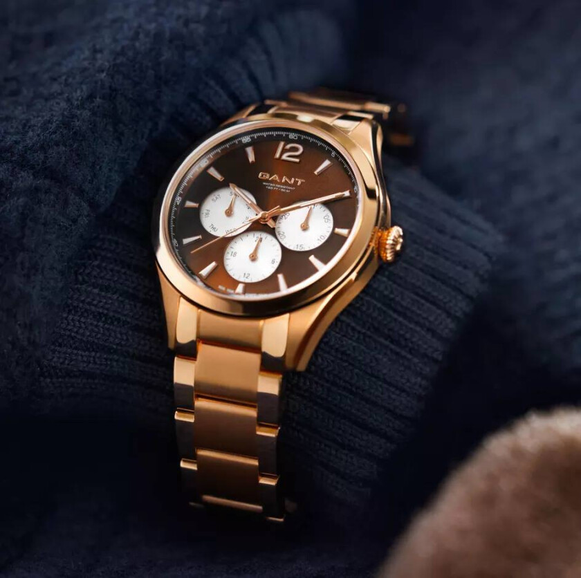 Crawford 42mm Rosegold Ladies W70574 - Kvarts - Rosegull - Dameklokker - Rustfritt stål - ledd m/pin - Mineral