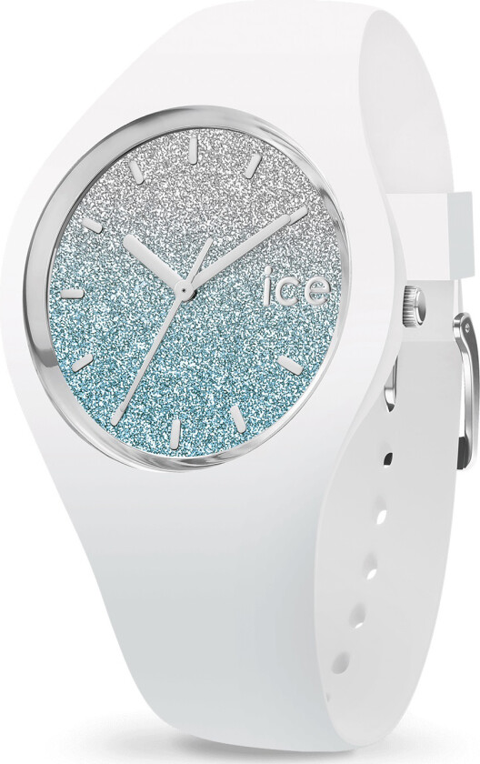 Ice Lo White Blue Small 013425 - Kvarts - Hvit - Dameklokker - Silikon - Mineral