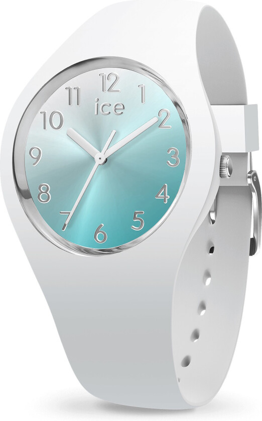Ice Sunset Turquoise Small 015745 - Kvarts - Hvit - Dameklokker - Silikon - Mineral